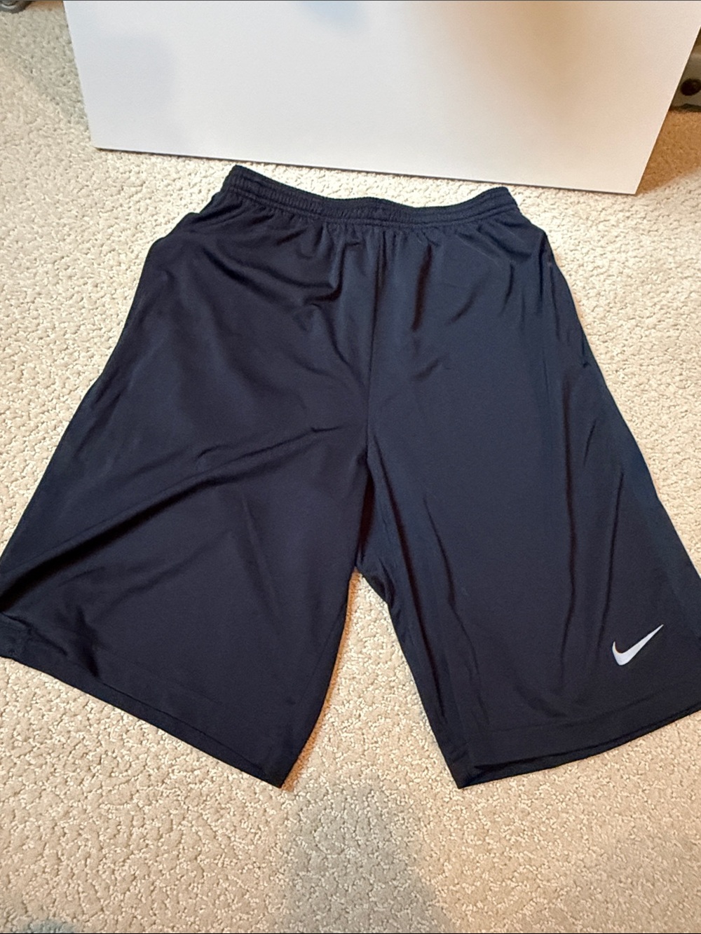 Nike Black Athletic Training Shorts with Swoosh